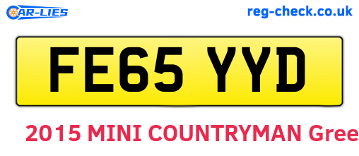 FE65YYD are the vehicle registration plates.