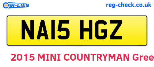 NA15HGZ are the vehicle registration plates.