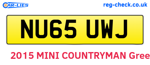 NU65UWJ are the vehicle registration plates.