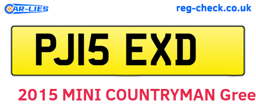 PJ15EXD are the vehicle registration plates.