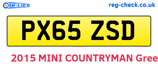 PX65ZSD are the vehicle registration plates.