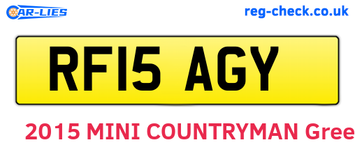 RF15AGY are the vehicle registration plates.