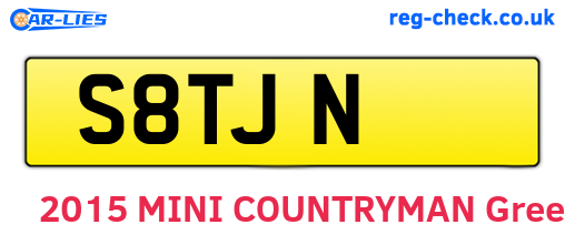 S8TJN are the vehicle registration plates.