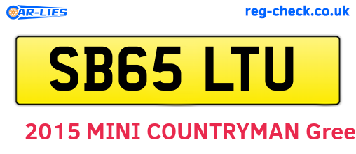 SB65LTU are the vehicle registration plates.