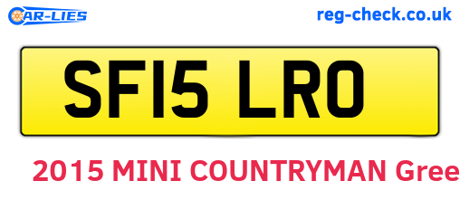 SF15LRO are the vehicle registration plates.