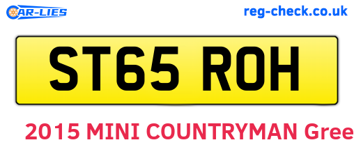 ST65ROH are the vehicle registration plates.