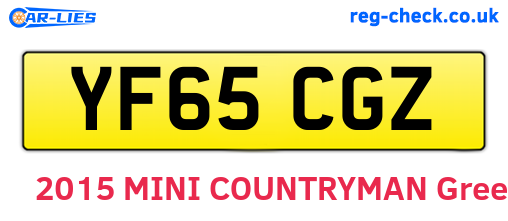 YF65CGZ are the vehicle registration plates.
