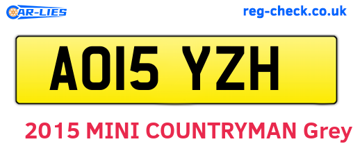 AO15YZH are the vehicle registration plates.