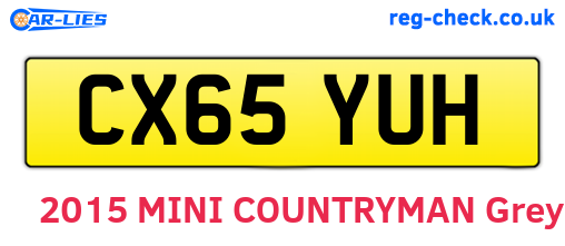 CX65YUH are the vehicle registration plates.