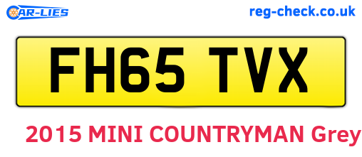FH65TVX are the vehicle registration plates.