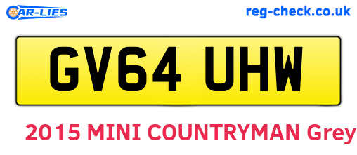 GV64UHW are the vehicle registration plates.