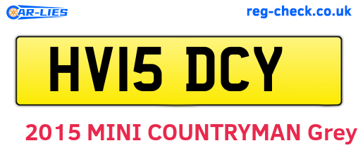 HV15DCY are the vehicle registration plates.