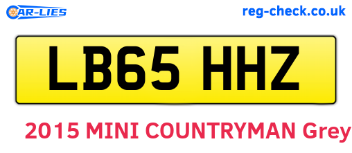 LB65HHZ are the vehicle registration plates.