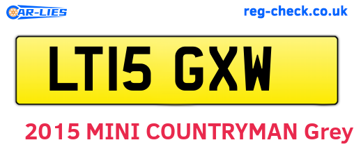 LT15GXW are the vehicle registration plates.