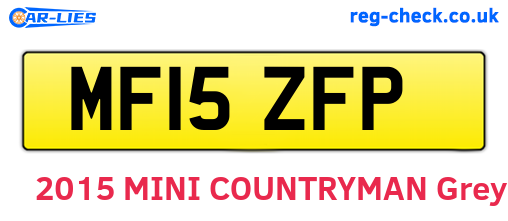 MF15ZFP are the vehicle registration plates.