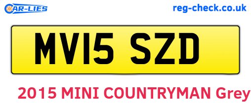 MV15SZD are the vehicle registration plates.