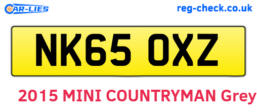 NK65OXZ are the vehicle registration plates.