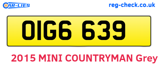 OIG6639 are the vehicle registration plates.