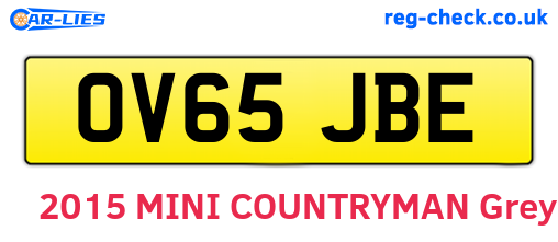 OV65JBE are the vehicle registration plates.