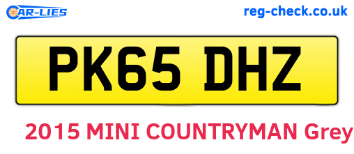 PK65DHZ are the vehicle registration plates.
