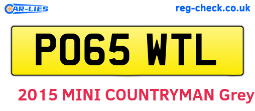 PO65WTL are the vehicle registration plates.