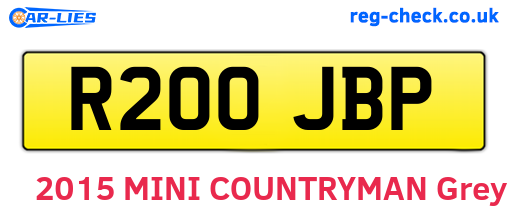 R200JBP are the vehicle registration plates.