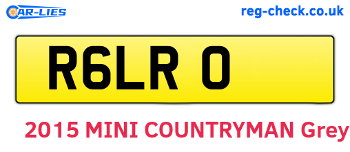 R6LRO are the vehicle registration plates.