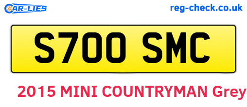 S700SMC are the vehicle registration plates.