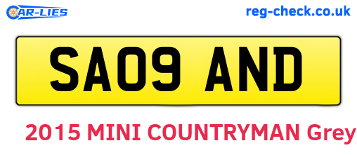 SA09AND are the vehicle registration plates.