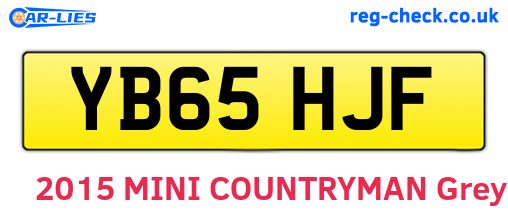 YB65HJF are the vehicle registration plates.