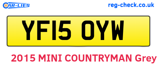 YF15OYW are the vehicle registration plates.