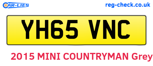 YH65VNC are the vehicle registration plates.