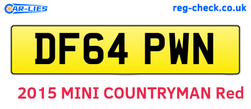DF64PWN are the vehicle registration plates.
