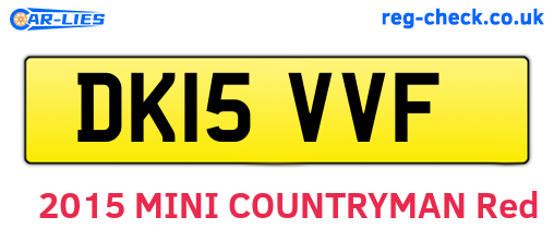 DK15VVF are the vehicle registration plates.