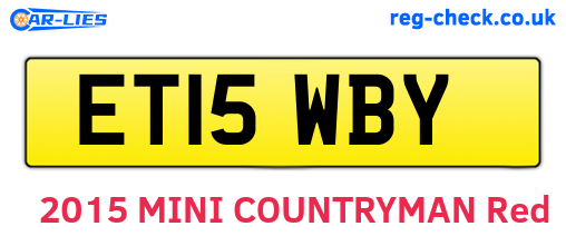 ET15WBY are the vehicle registration plates.