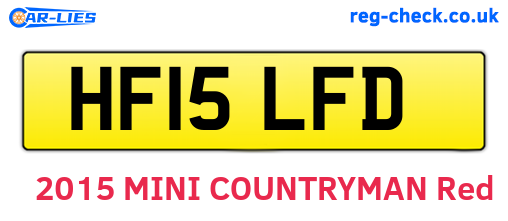 HF15LFD are the vehicle registration plates.
