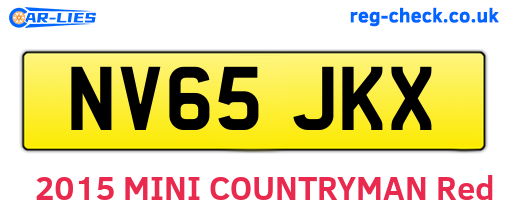 NV65JKX are the vehicle registration plates.