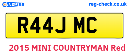 R44JMC are the vehicle registration plates.