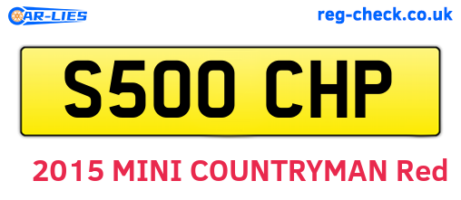 S500CHP are the vehicle registration plates.