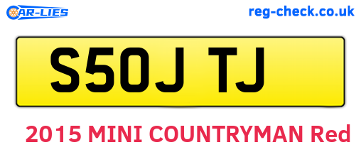 S50JTJ are the vehicle registration plates.