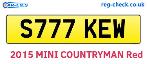 S777KEW are the vehicle registration plates.