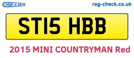 ST15HBB are the vehicle registration plates.