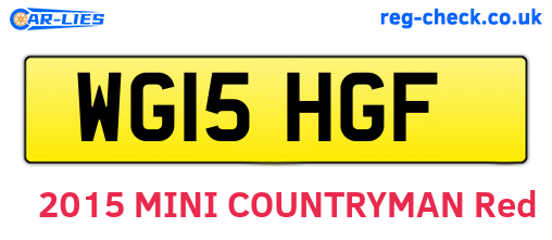 WG15HGF are the vehicle registration plates.