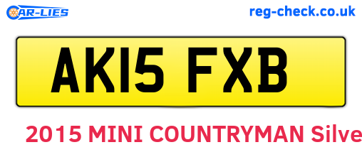 AK15FXB are the vehicle registration plates.