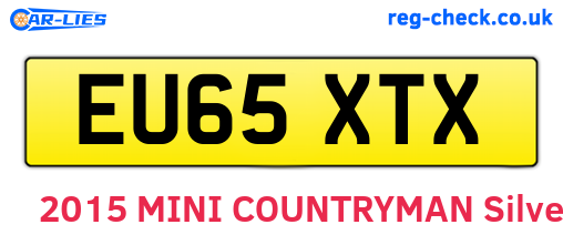 EU65XTX are the vehicle registration plates.
