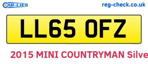 LL65OFZ are the vehicle registration plates.