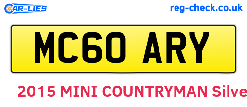 MC60ARY are the vehicle registration plates.