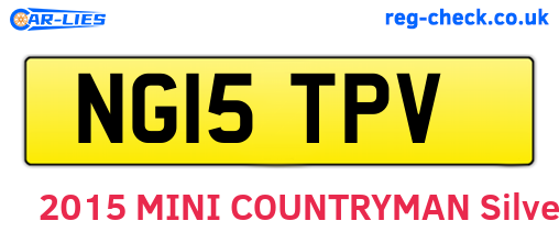 NG15TPV are the vehicle registration plates.