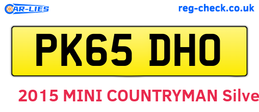 PK65DHO are the vehicle registration plates.