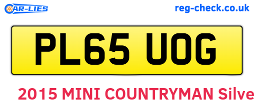 PL65UOG are the vehicle registration plates.
